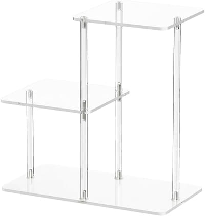 Acryl bijzettafel - Drie laags tafeltje - Ruimte organiseren - Snelle montage - 38 cm hoog - Transparant