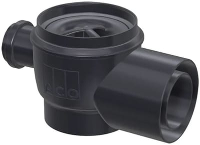 ACO Easy-Flow bodemafvoer DN70/100/1,5Grad/1,6l/s/ Kst houder./ WS50 zij-inlaat DN50, 2700.00.00