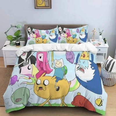 Premium Cartoon Adventure Time Finn En Jake Dekbedovertrek Dekbed Bed Enkel Twin Vol Queen Maat 3D Jeugd Meisjes Jongens Cadeau 140X200cm-2pcs