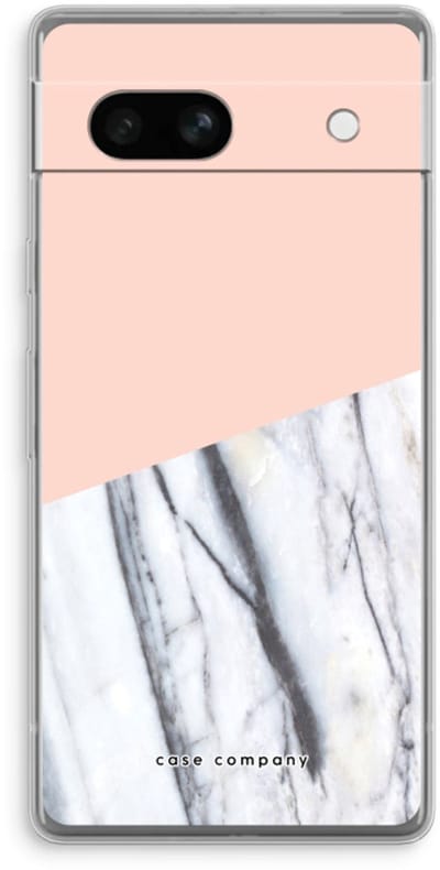 Case Company® - Hoesje geschikt voor Google Pixel 7A hoesje - A touch of peach - Soft Cover Telefoonhoesje - Bescherming aan alle Kanten en Schermrand