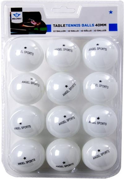 Tafeltennis Ballen 1 Ster – 12 Stuks Wit – Ø40 mm – Pingpong – Longfield