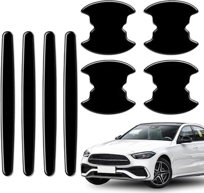 Autodeurhendel Beschermers - Lakbescherming Set - Carrosserie Beschermen - Hoogwaardig Materiaal - 8 Stuks - Transparant