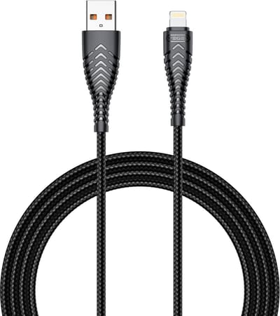 Veger USB-A naar Lightning Kabel - 18 Watt - 1.2 Meter - Zwart