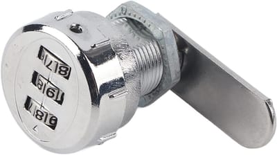 Cijferslot - Veilige Kast Cam Lock - Ladekast Slot - Voor kantoor, archief, thuis, schoolmeubilair, inworp, brievenbus, deur, opslag, archivering - 3-cijferige beveiligingscode - metaal - zilver - 4.2*3.1cm