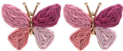 Oorbellen Vlinder – Kunststof – 4x3cm – Roze