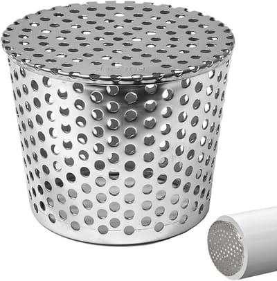 Bladbescherming voor Regenpijpen, RVS 304, Valpijpbeveiliging, Geschikt voor 90-110 mm, Gaten van 5 mm, Ideaal voor Tuin en Garage
