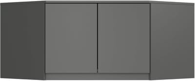 Aanbouwkast Grafietgrijs S100 Staand - 100x55x50cm - 2 Deurs Mat Laminaat - Zelfmontage Makkelijk