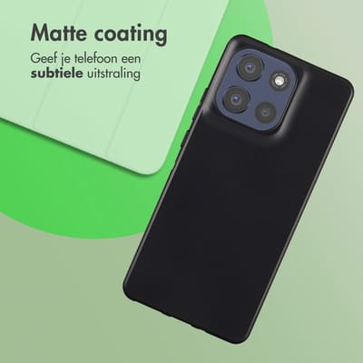 imoshion Hoesje - Geschikt voor Motorola Moto G86 Power - Color Backcover - Zwart