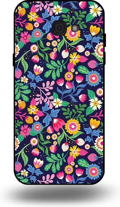 Smartphonica Telefoonhoesje geschikt voor Samsung Galaxy A7 2017 met bloemen opdruk - TPU backcover case flower design geschikt voor Samsung Galaxy A7 2017