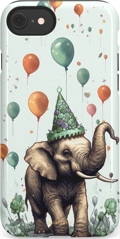 Casetastic Hoesje Geschikt voor Apple iPhone 7/8/SE - Stijlvolle Beschermende Duo-layer Case - Ballolifant