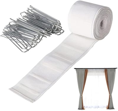 Gordijnband met haken - Plisséband decoratie - Gordijnen maken - Duurzaam en slijtvast - 6 meter band - Wit
