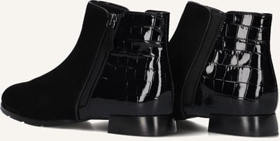 Hassia Madeira Enkellaarsjes - Enkelboots met rits - Dames - Zwart - Maat 38,5