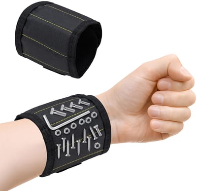 JHUBERS- Magnetische Armband Lichtgewicht - Verstelbaar - Antislip - Dames/Heren - Dubbelzijdig - Comfortabel met Ventilatie - Werktuigband