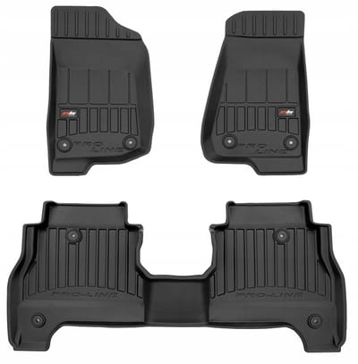Frogum 3D Pro-Line - Automatmatten - Geschikt voor Jeep Gladiator vanaf 2021 - TPE Rubber - 3-delig - Hoge rand 6cm