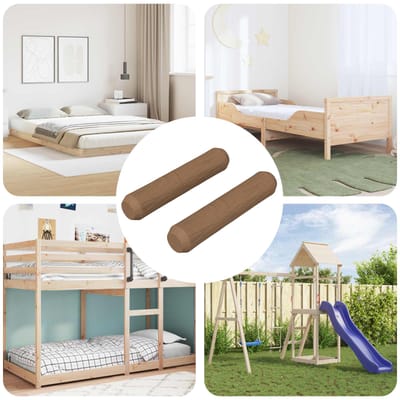 vidaXL - Houten - deuvels - 2 - st - Bruin - Ø - 8 - x - 35 - mm - Massief - hout