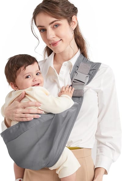 Baby Draagdoek - Draagzak - Baby Dragen - Ergonomisch Bionisch Ontwerp - 0-36 Maanden - Grijs