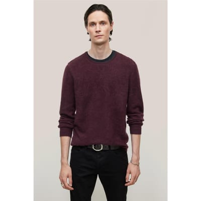 John Varvatos Jones Regular Fit Ls Brus Merlot Größe: XS | Pullover Outlet | Herren