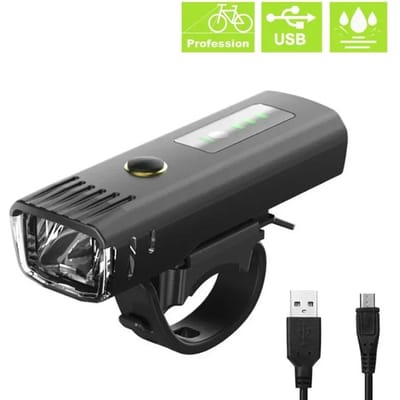 Lumière Avant de Vélo 1000LM Lampe de Poche LED de Vélo Brillante Capteur de Lumière Intelligent Rechargeable USB Lampe de Vélo VTT Phare de Cyclisme gray