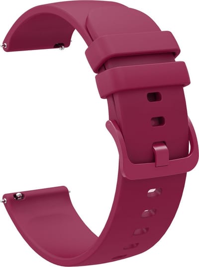 Siliconen bandje - geschikt voor Garmin Venu (2 Plus) / Venu SQ (2) / Vivomove (Style - Sport) / Vivoactive 3 / 5 / 6 / Forerunner 55 / 165 / 245 / 645 / 570 - 42mm - bordeauxrood