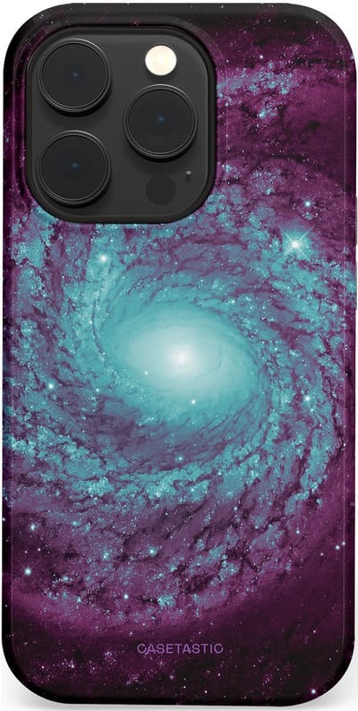 Casetastic Hoesje Geschikt voor Apple iPhone 14 Pro Magsafe - Stijlvolle Beschermende Duo-layer Case - Nebula zonnestelsel