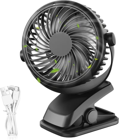 Draagbare Mini-USB Tafelventilator met Oplaadbare Batterij en 3 Snelheden
