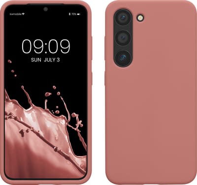 kwmobile telefoonhoesje geschikt voor Samsung Galaxy S23 - Hoesje met siliconen coating - Smartphone case in winter roze