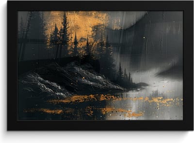 Poster in lijst - Fotolijst 30x20 cm - Posters - Natuur - Abstract - Landschap - Modern - Posterlijst zwart - Decoratie - Wanddecoratie woonkamer - Muurdecoratie slaapkamer