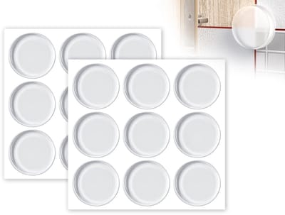 Dailygoods- Afstandhouders 18 Stuks - Zelfklevende Siliconen Pads - Antislip Glasplaat - Schokdempers - Veiligheidsbuffer - 20 mm Rond - Meubelbeschermers