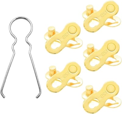 Bicycle Chain Switch voor 6-12 Speed Fietskettingen, Herbruikbare Stalen Kettingschakelaars in Zilver en Goud, 3/5/10 Pairs Set