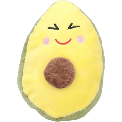 Avocado Vorm Huisdier Knaagspeelgoed Pluche Hond Speelspeelgoed voor Tandjes met Geluid voor Kleine Honden beige