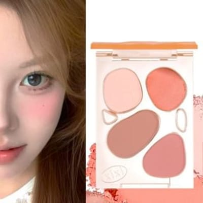 xixi - Floating Clouds Custard Four Color Blush - Brown #Y13 - (1.4g + 1.2g + 1.5g + 1.3g)