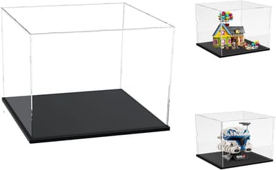 Transparant acryl beschermhoesje, stofdicht en dik 3 mm, voor verzamelobjecten zoals Lego, 28 x 16 x 20 cm