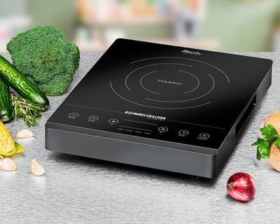 Inductie kookplaat - Elektrische kookplaat - Snel koken - Glaskeramiek oppervlak - 230 mm Ø - Zwart