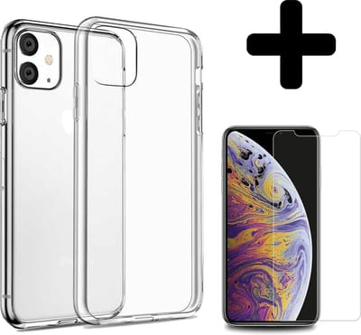 Hoesje - Geschikt voor Apple iPhone 11 - Sterk & Shockproof - Siliconen Case - Hoes Cover - Telefoonhoes - Transparant