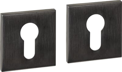 Intersteel Cilinderrozetten verdekt 53x53x6mm PVD antraciet
