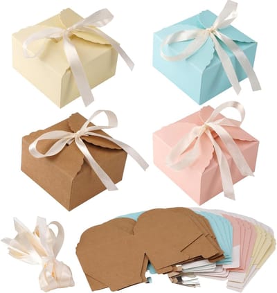 Kleine Cadeauboxen met Deksel en Lint, 20 Stuks, 9 x 9 x 5 cm, Perfect voor Feestdagen, Verjaardagen en Bruiloften