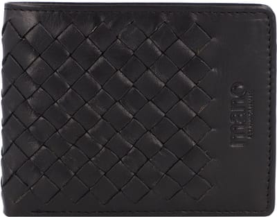 mano Don Luca Portemonnee Leer 10,5 cm - Jongens - Horizontaal - schwarz