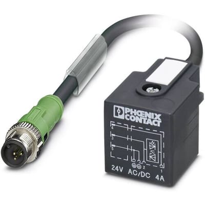 Phoenix Contact 1439641 Sensor/actuator connector, geassembleerd M12 Aantal polen (sensoren): 3 Stekker, recht, Stekker, haaks 5.00 m 1 stuk(s)