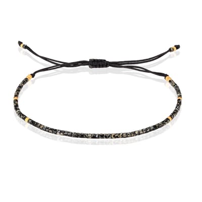 Fijn Kralen Armbandje van Memphis - Zwart