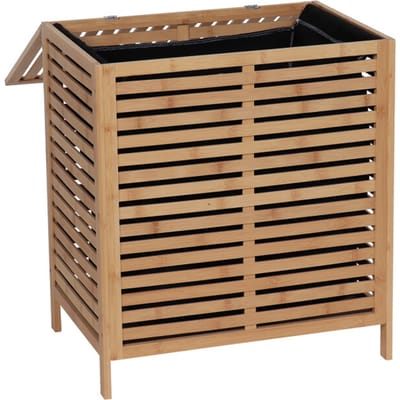 4goodz Bamboe wasmand 90 liter met waszak en deksel -