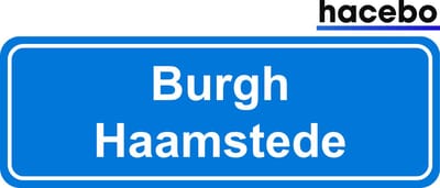 Hacebo - Plaatsnaam Sticker - 29x10 CM - Burgh Haamstede sticker - Verkeersborden sticker - grappige cadeaus - Burgh Haamstede