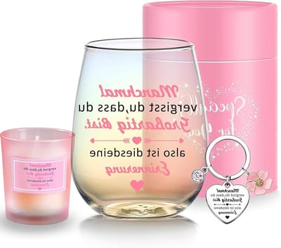 Elegante wijnglazen voor vrouwen - Perfecte cadeaus voor vriendin, zus, moeder en collega's voor verjaardagen en feestdagen