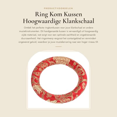 Dailygoods- Kussen Hoogwaardige Zijde - Ringkomkussen - Muziekinstrument Accessoire - Geluidsreductie - Duurzaam - Handgenaaid - Ringkussen
