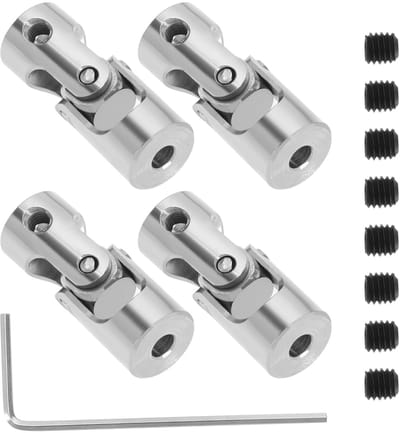 Cosensi - Dailygoods - Dailygoody - 3mm Shaft Coupling - Metaal - Flexibel - Universeel - Geschikt voor Modelauto's - 4 Pcs - Voor Robotica en Schepen