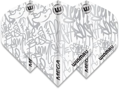 Winmau Mega Standard Graphic White - Dart Flights