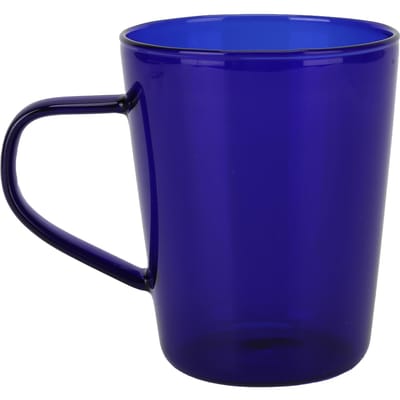 Tasse à lait 380 ml en verre borosilicate haute température, facile à nettoyer, pour cuisines, hôtels, café bleu