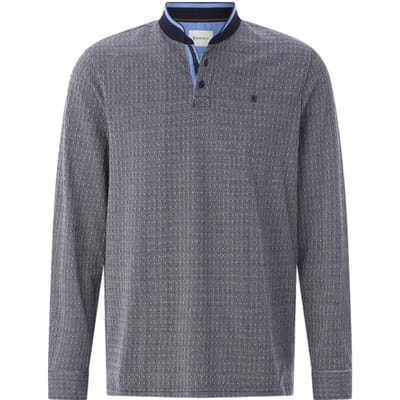 Babista herren Shirt Met Lange Mouwen - 44/46 - donkerblauw - Plus Size