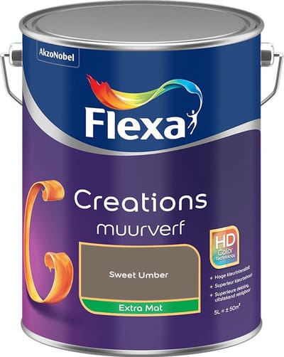 Flexa - Creations Muurverf Extra Mat - Sweet Umber - Mengverf - 5 L