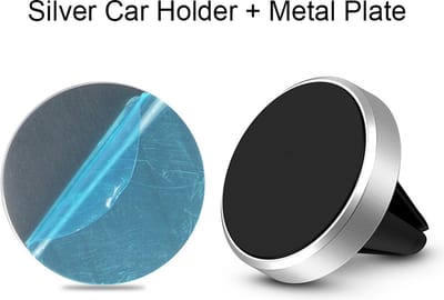 Waledano® 1 Stuk - Auto Mobiele Telefoon Houder - Universele Telefoon Houder voor Ventilatierooster - Autohouder - Magnetisch - Sterke Lijm - Metaal & Stevig - Magneet Telefoonhouder