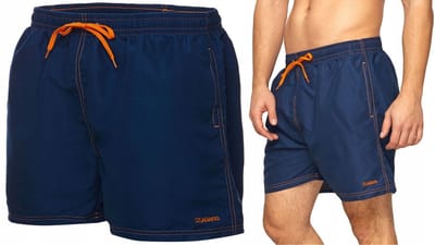 Zagano - Zwemshort heren - Maat S - Marineblauw - Lange zwembroek heren - Sneldrogend - Sport zwembroek - Zwembroek voor het zwembad